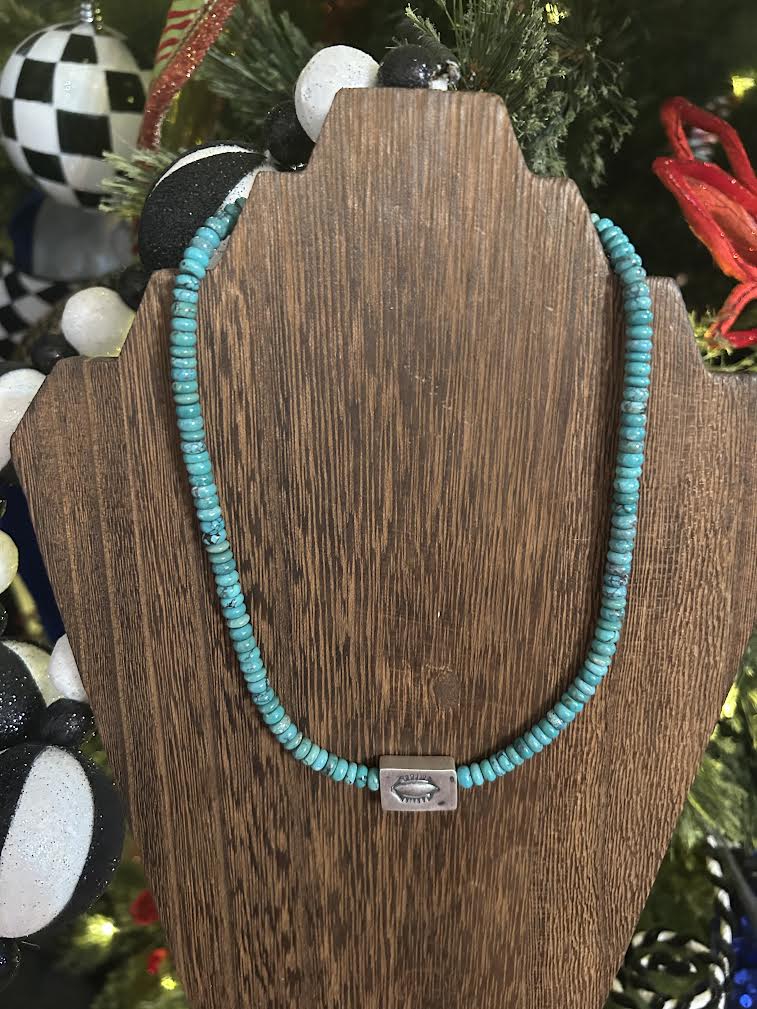 Turquoise & Box Bead