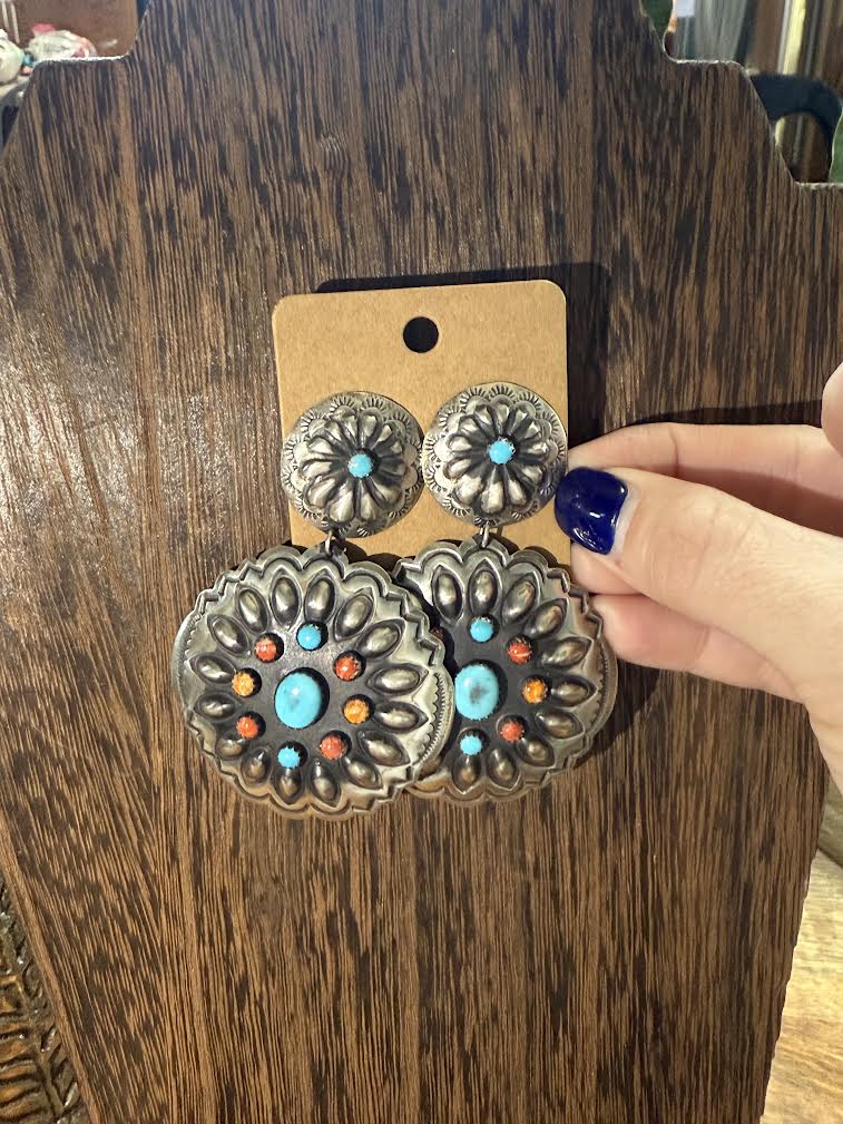 Large Multistone Cluster Earrings