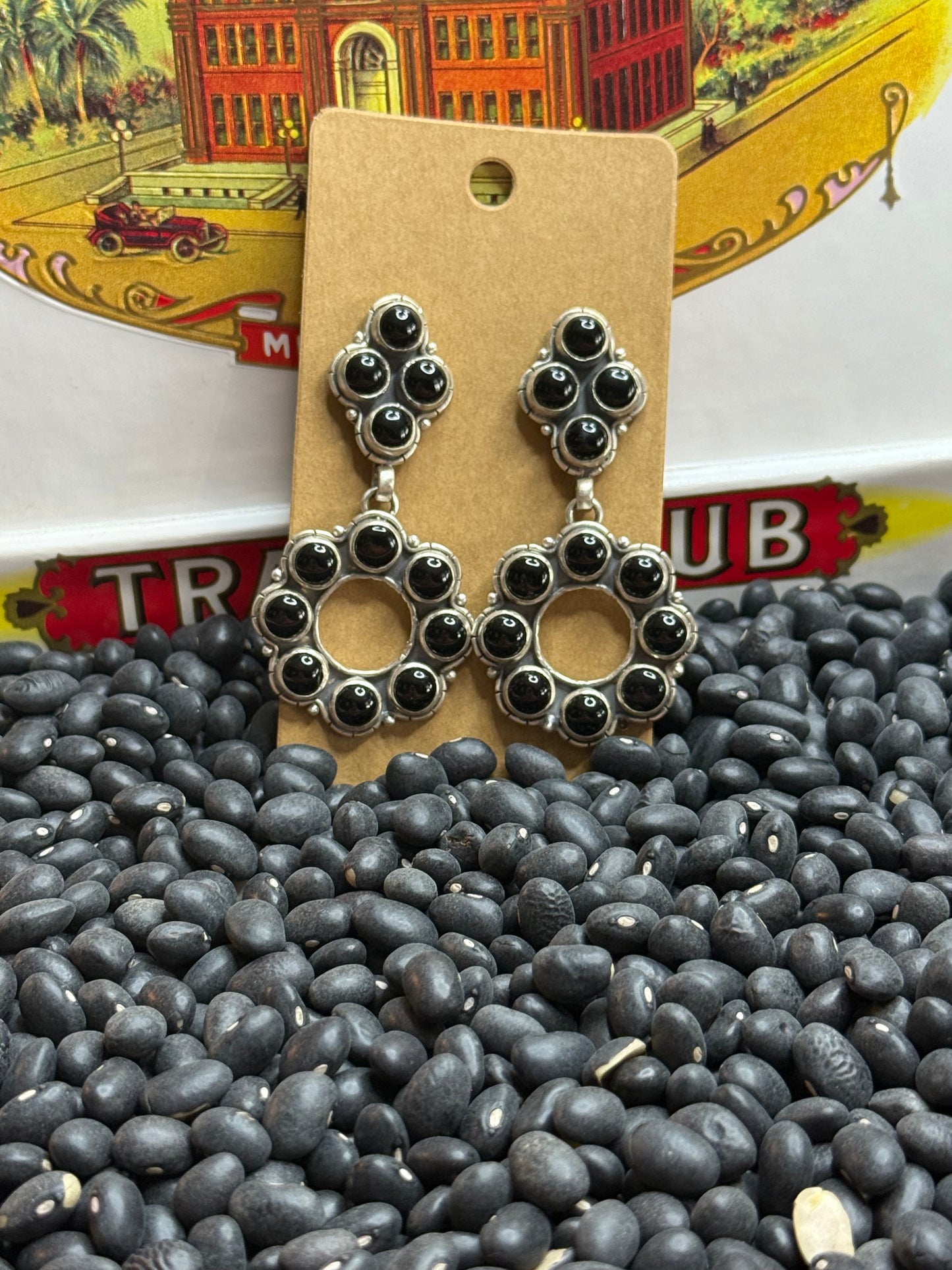 Black Onyx Chandelier Earring