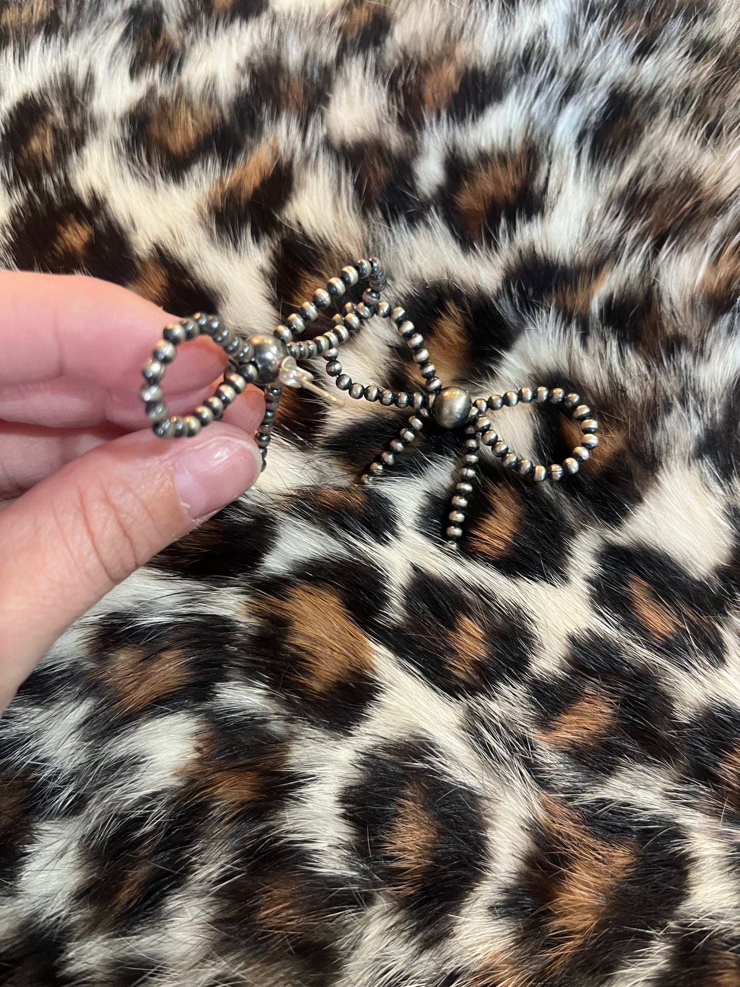 Beaded Bow Tie Earring