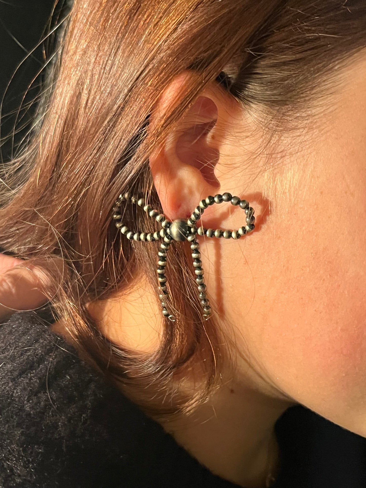 Beaded Bow Tie Earring