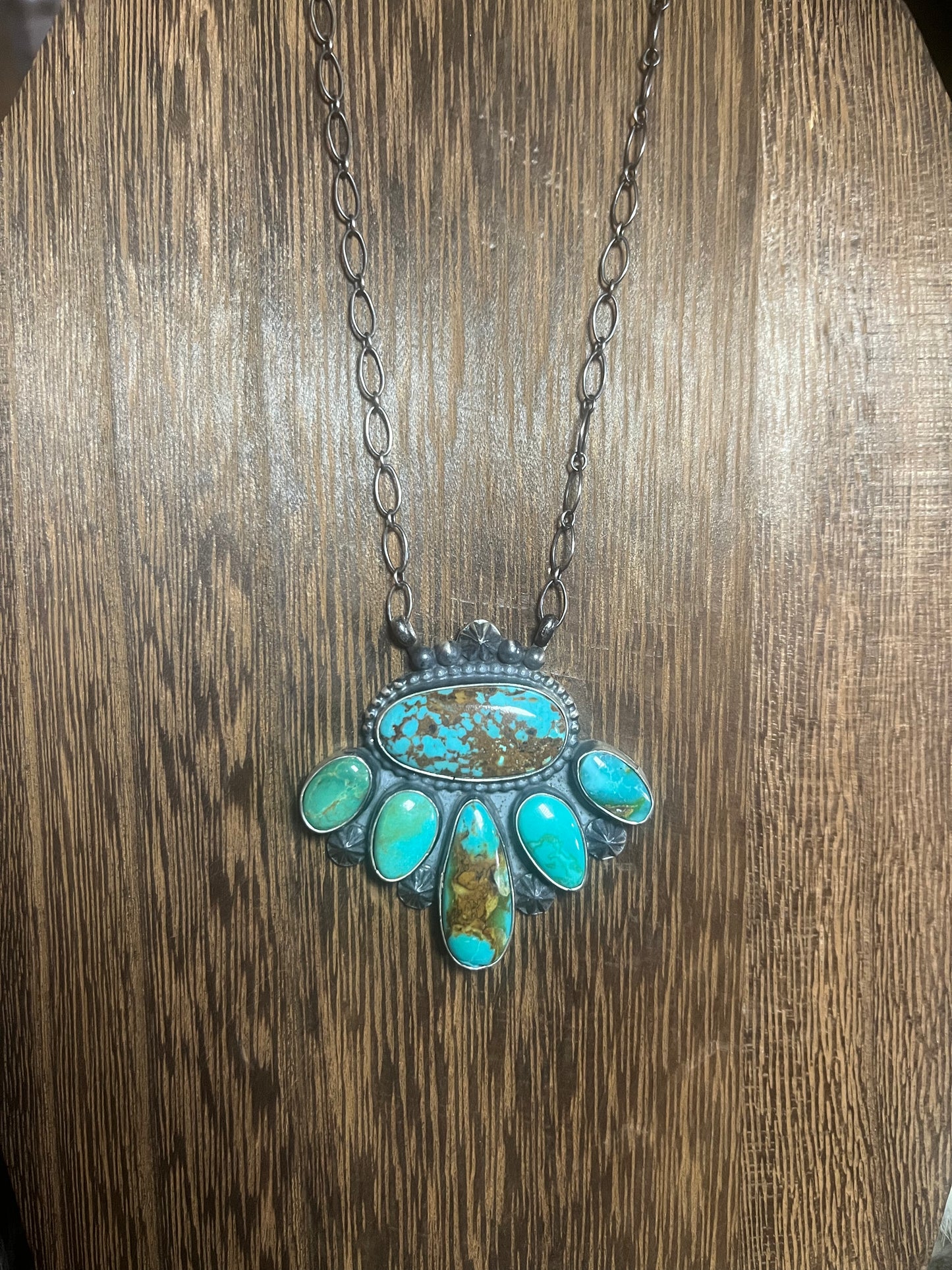 6 Stone Turquoise Necklace