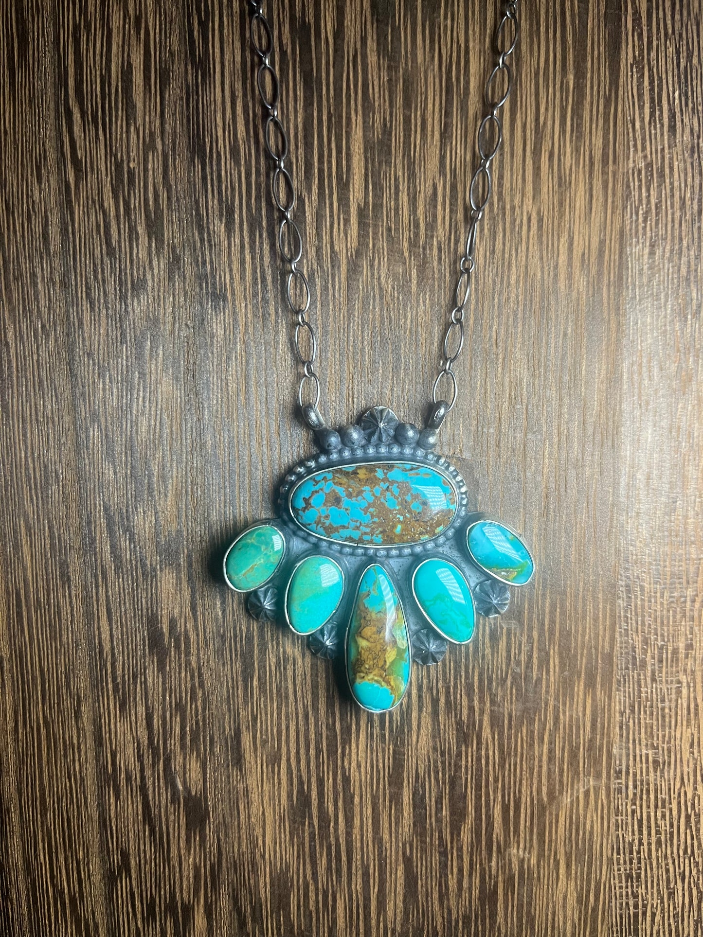 6 Stone Turquoise Necklace