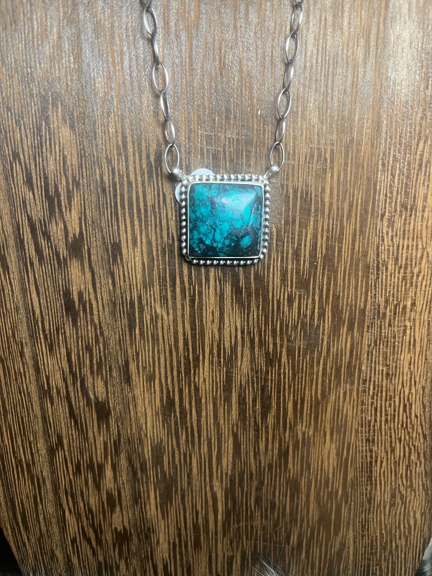Square Kingman Necklace