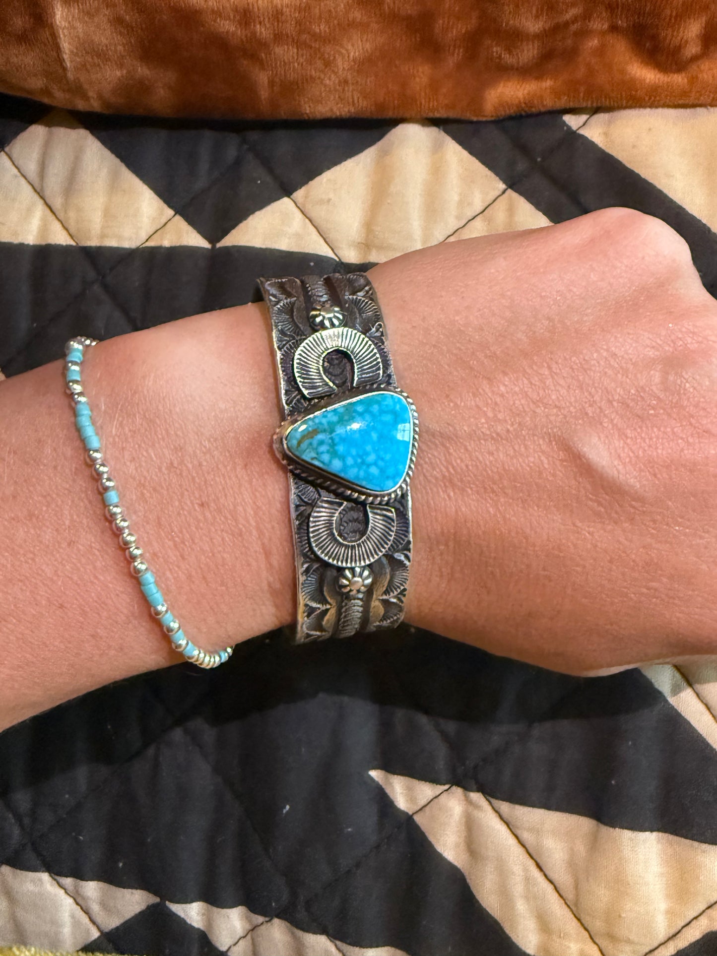 Kingman Wide Silver Bracelet