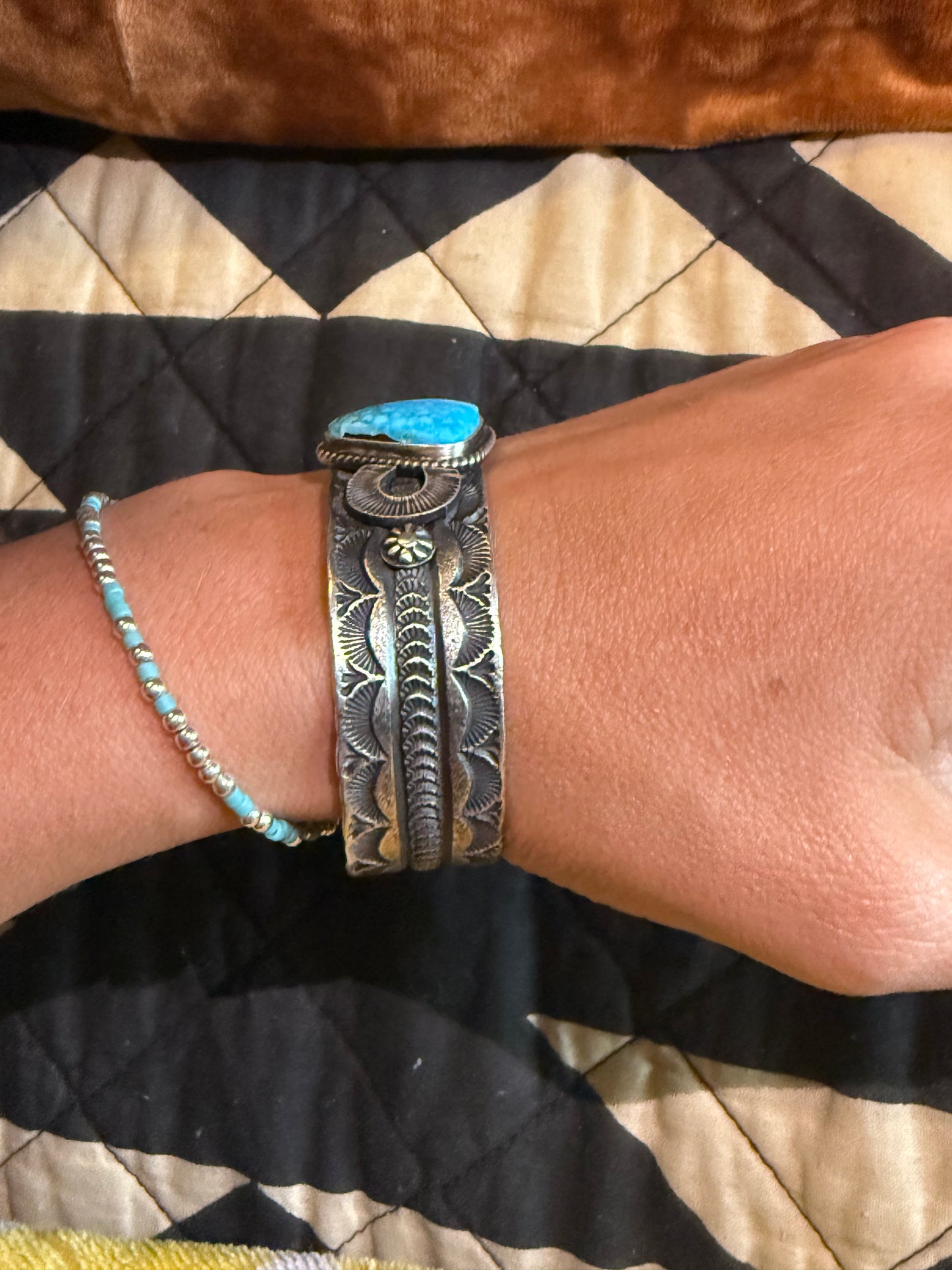 Kingman Wide Silver Bracelet