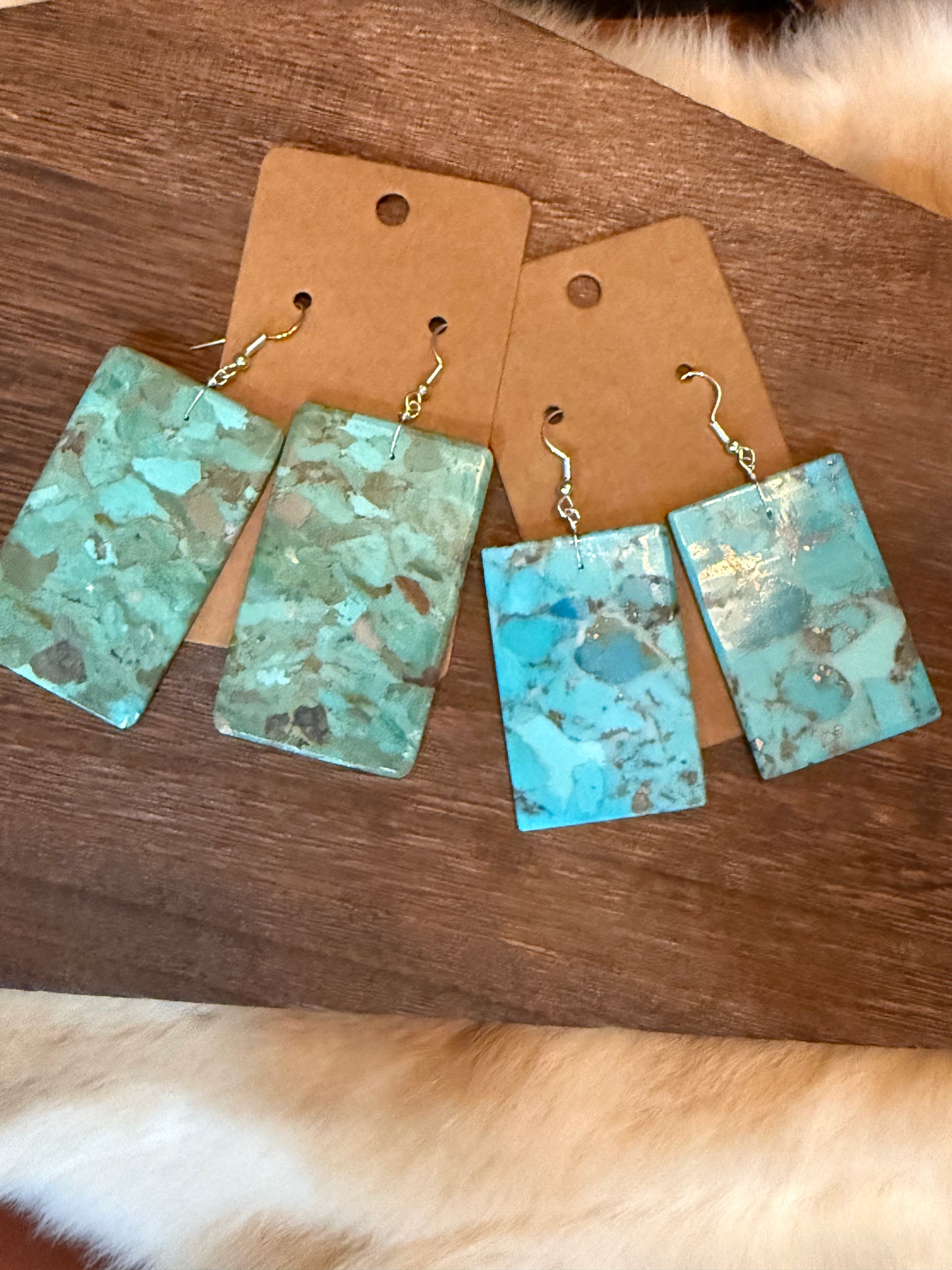 Large Kingman Slab Earring