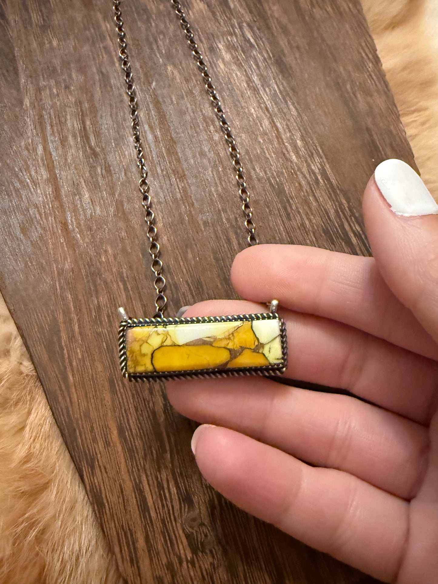 Honey Dahlia Bar Necklace