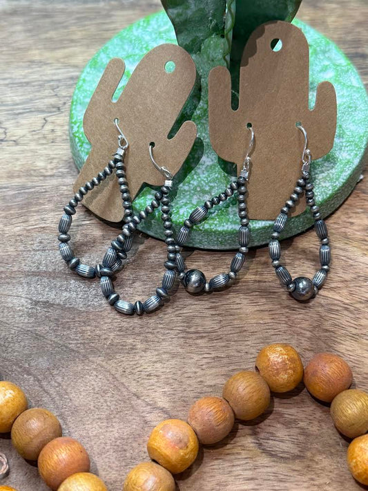 Small Silver Bead Earrings