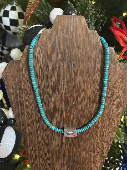 Turquoise & Box Bead