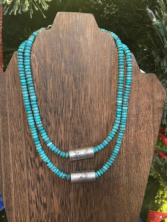 Turquoise Barrell Bead