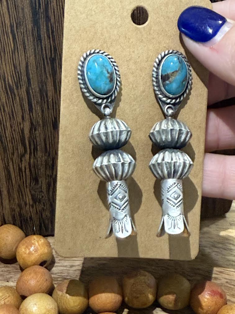 Kingman Concho Squash Earrings