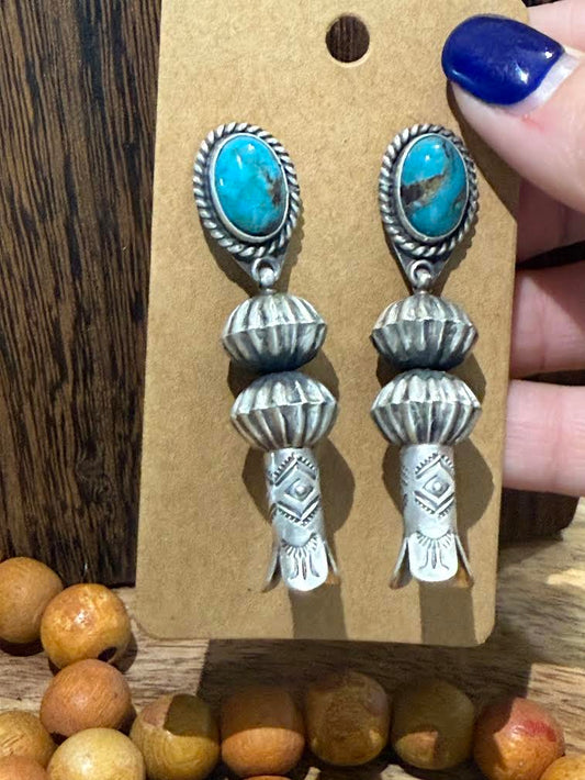 Kingman Concho Squash Earrings
