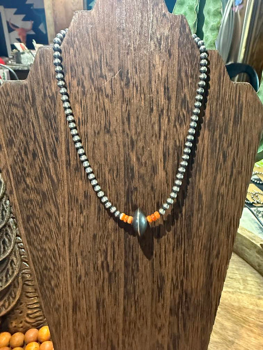 Large Saucer with Orange Spiny