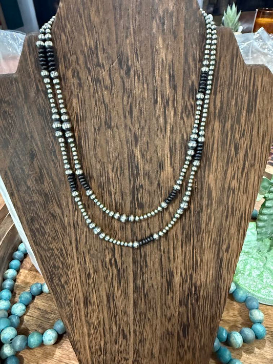 Onyx Chip Pearls- 16 inch