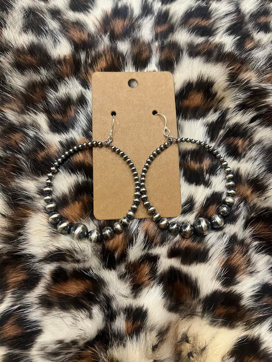 Large Pearl Hoops