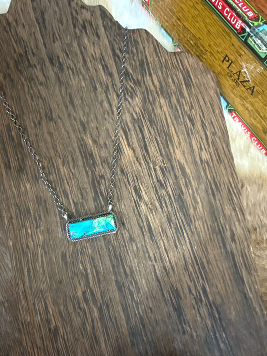 Peacock Bar Necklace