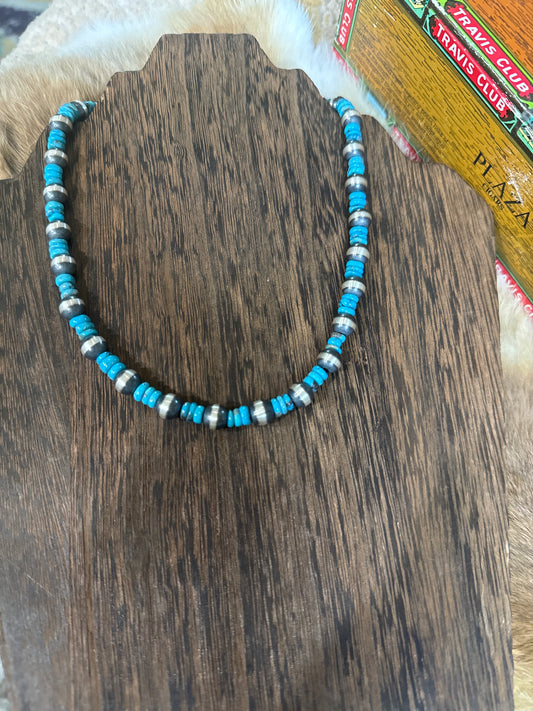 Turquoise & Pearl Necklace