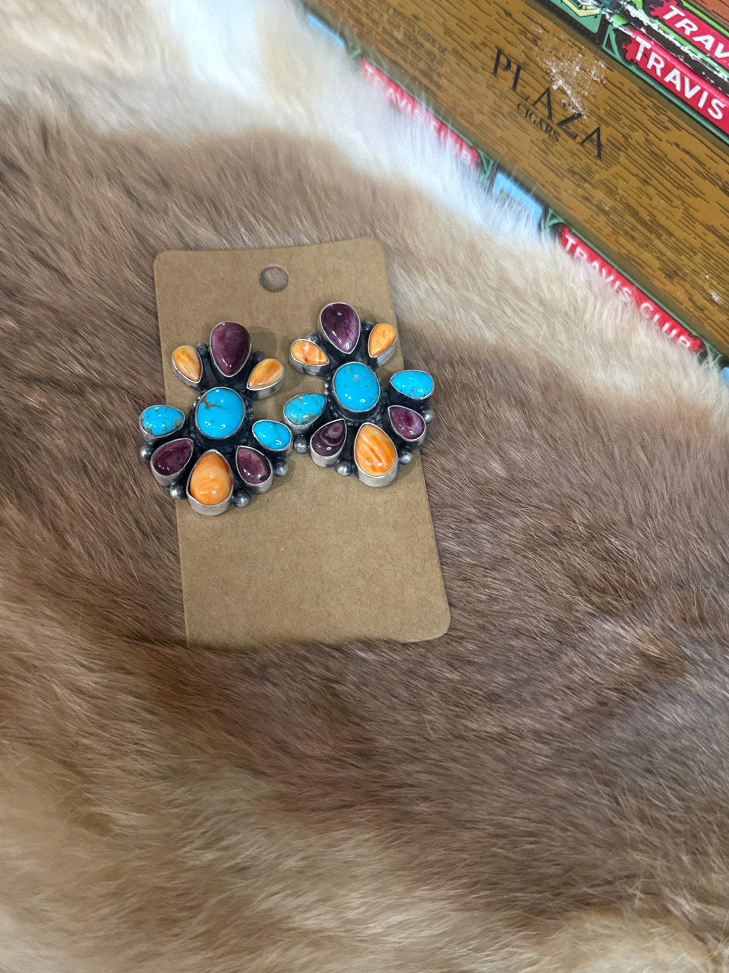 Multistone Cluster Earrings