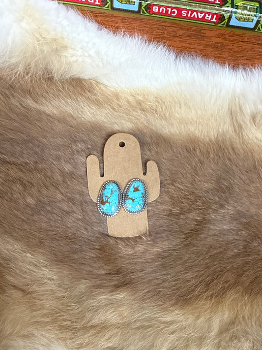Oval Turquoise Large Studs
