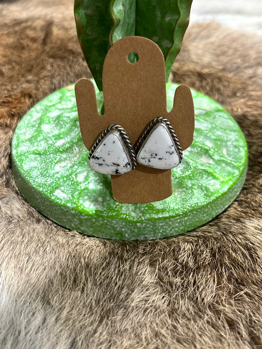 Buffalo Triangle Earrings