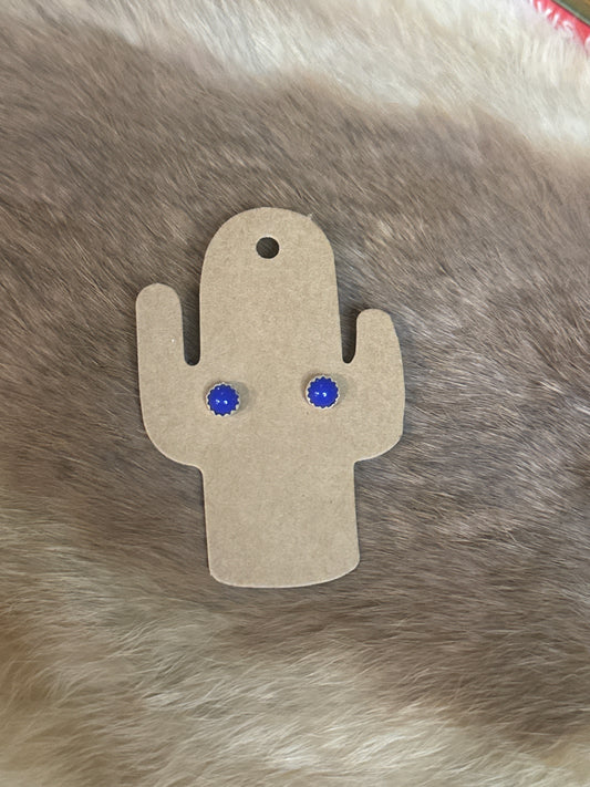 Tiny Lapis Stud