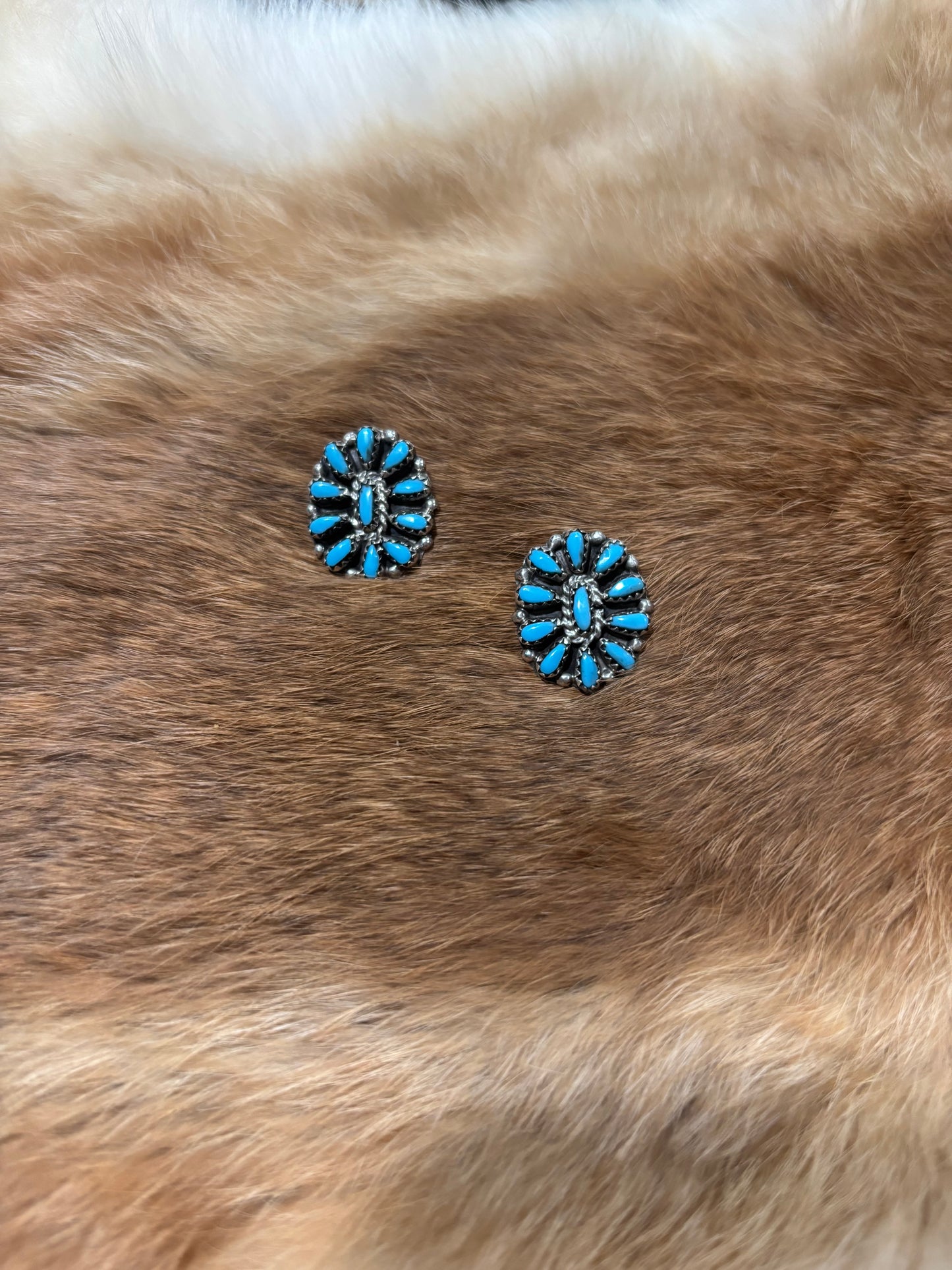 Turquoise Flower Earrings