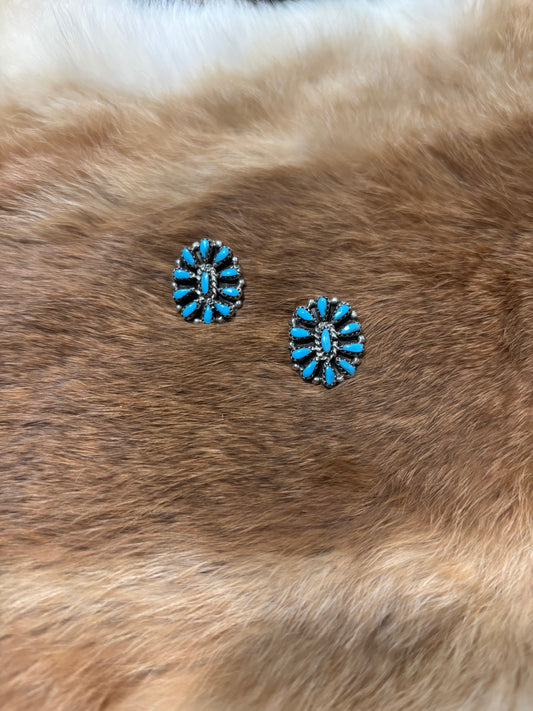 Turquoise Flower Earrings
