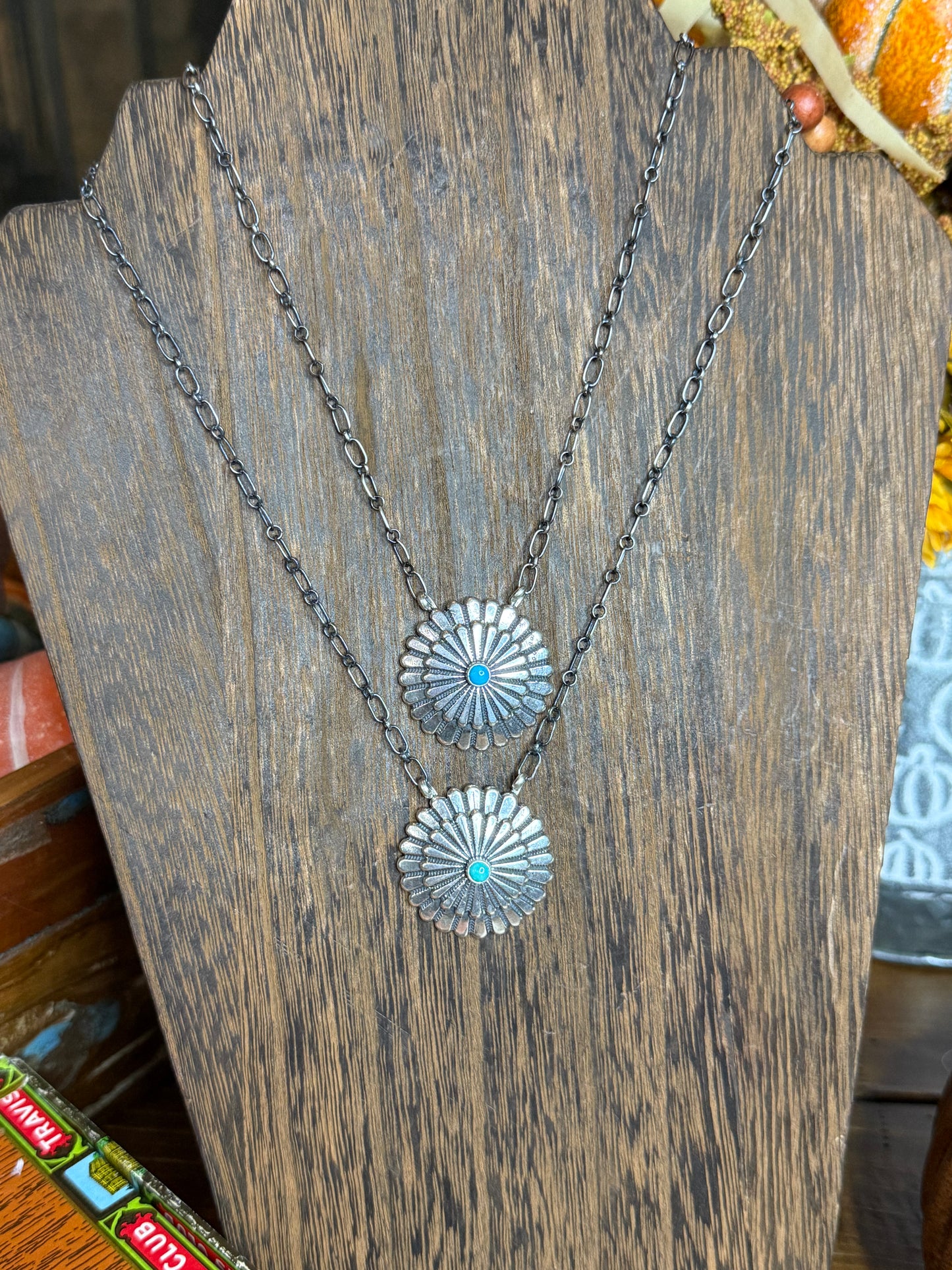 Silver Concho Necklace