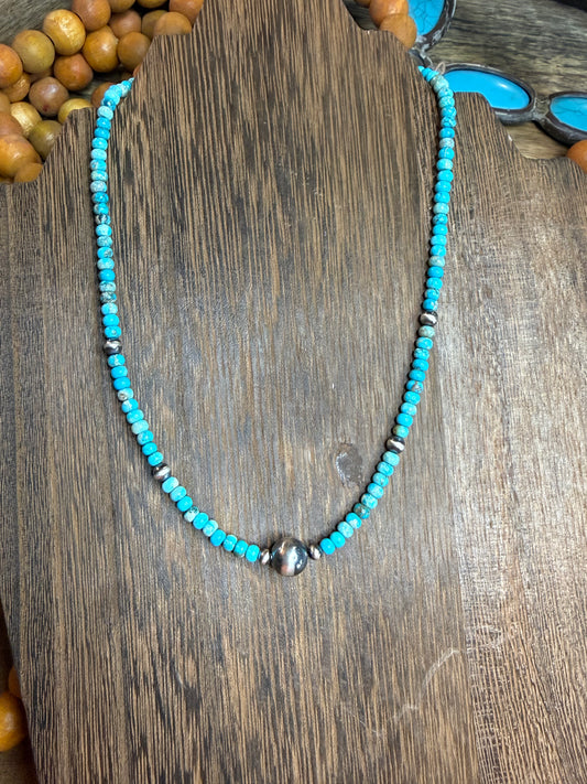 Turquoise Bead Necklace