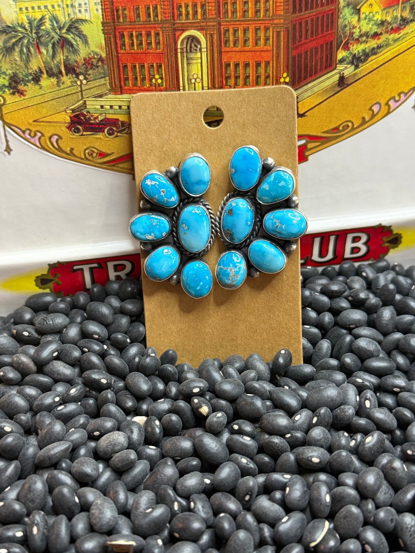 Bright Blue Kingman Half Cluster