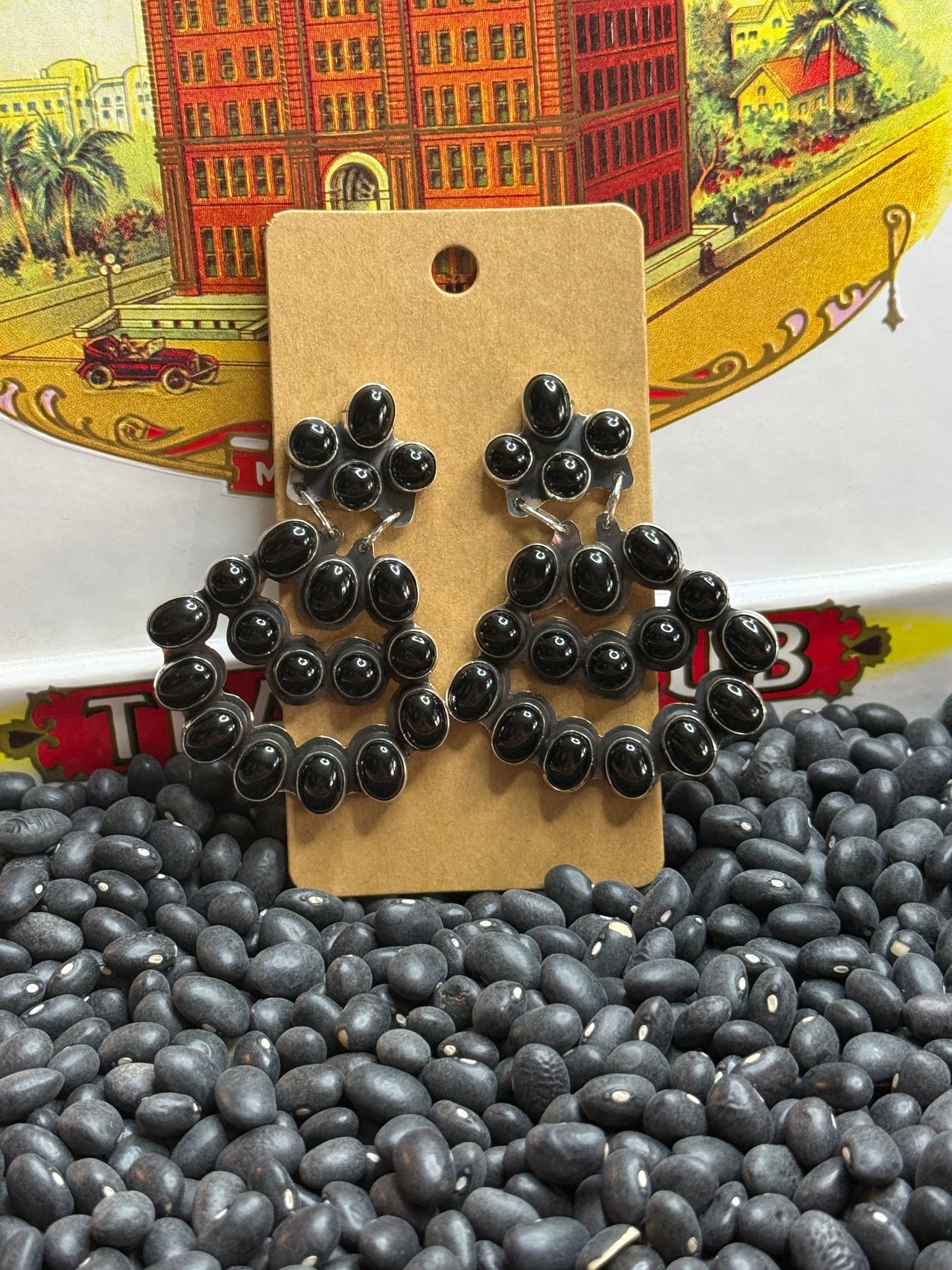Black Onyx Chandelier Earring