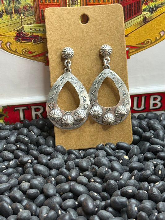Hammered Silver Earring