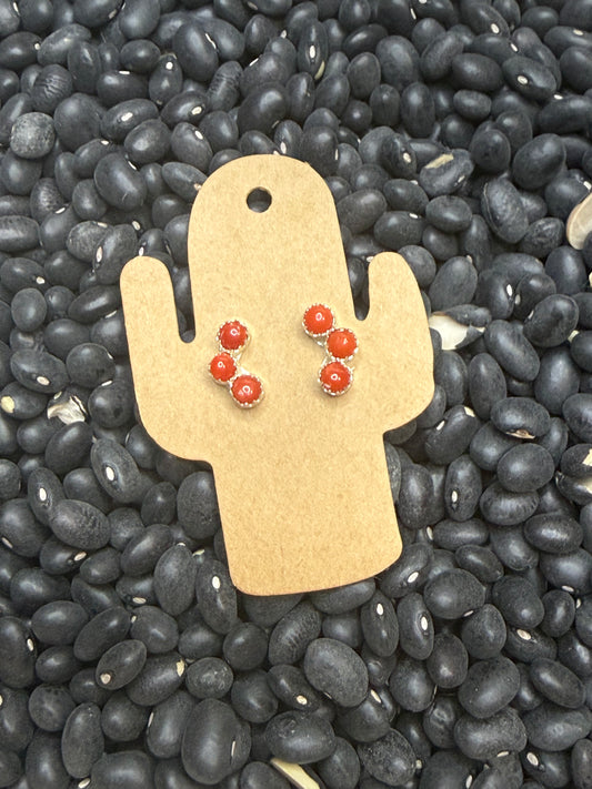 Small Crawler Earring- Red