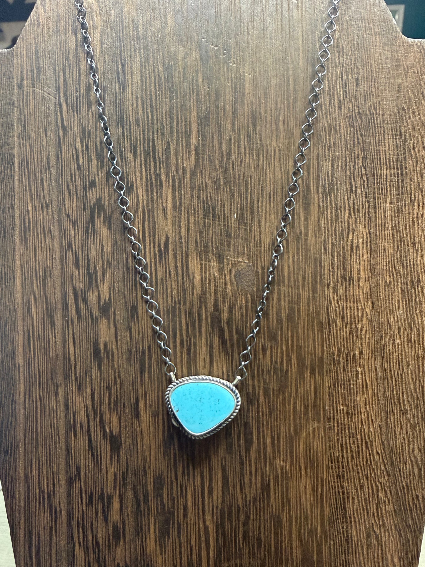Turquoise Rope Triangle Necklace