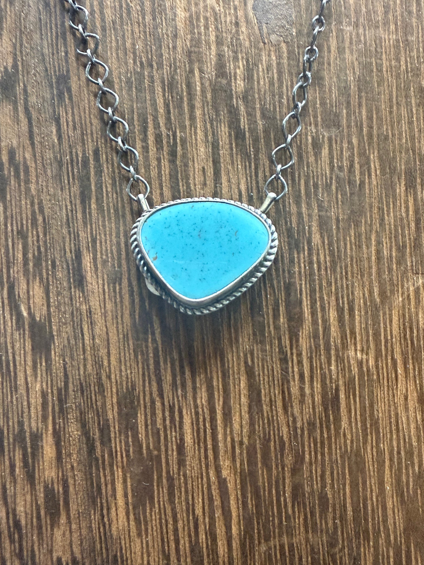 Turquoise Rope Triangle Necklace
