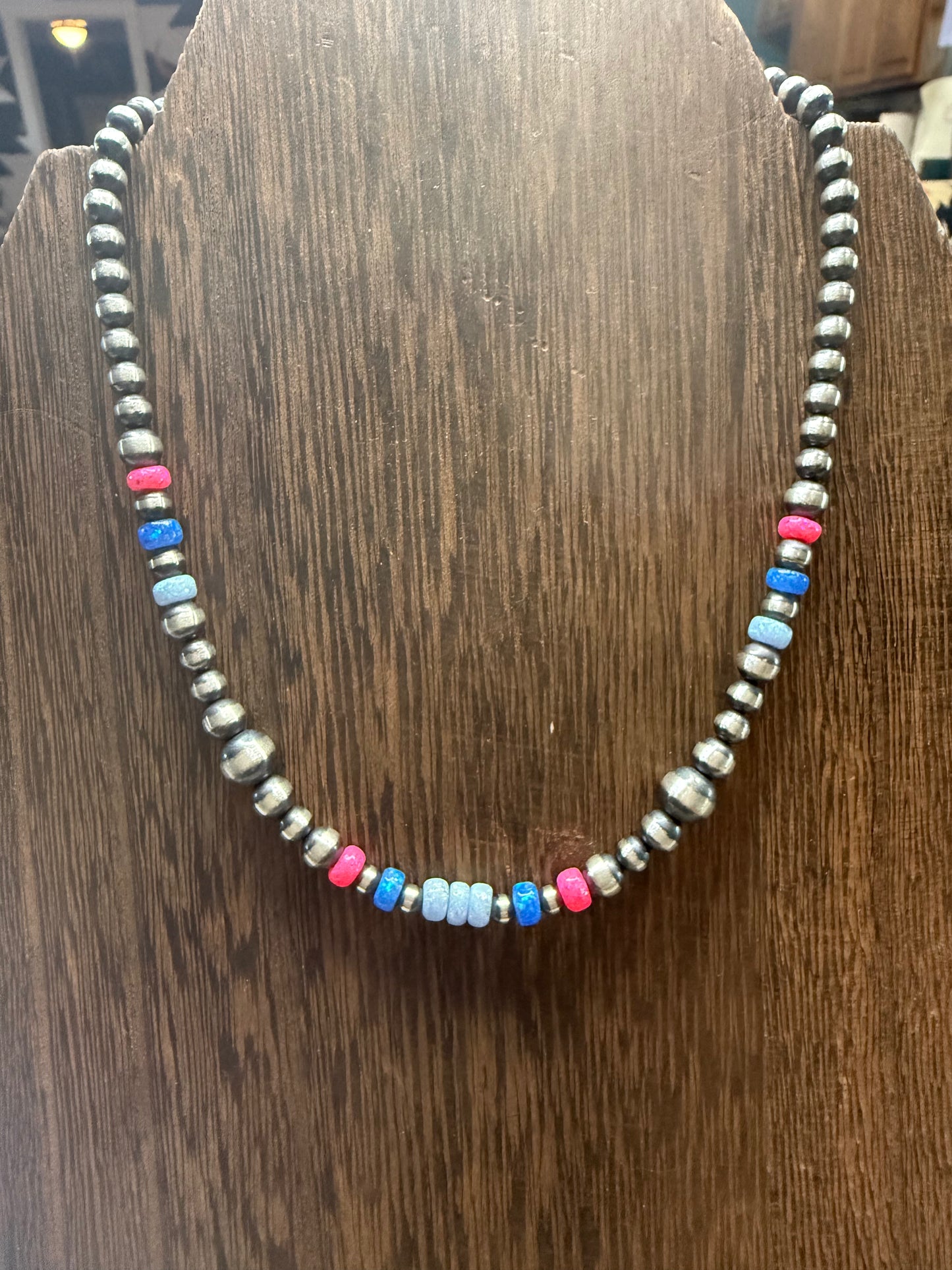 Opal with 8mm Pearls
