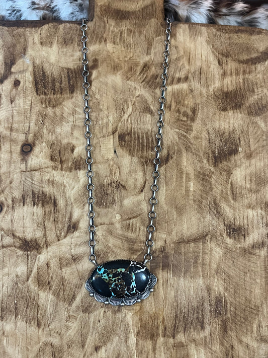 Blackjack Oval Necklace