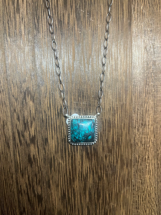 Square Kingman Necklace