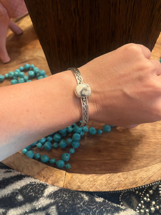 White Buffalo Twist Bracelet