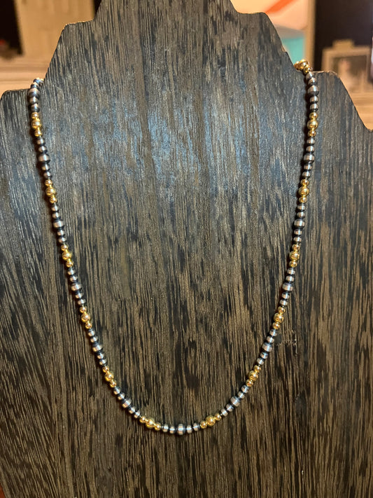Graduated Mixed Metals Pearls