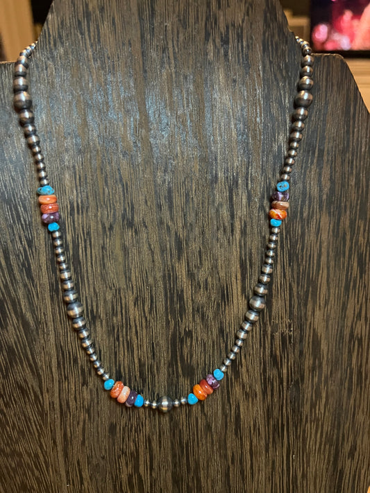 Graduated Spiny Pearl Necklace