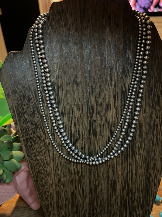 3 strand pearls (3mm, 4mm, 5mm)