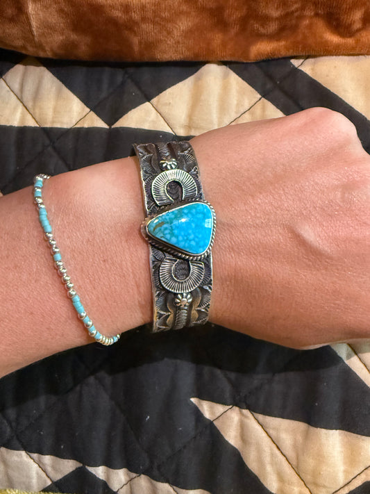 Kingman Wide Silver Bracelet
