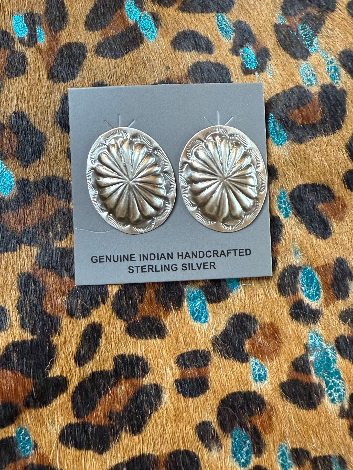 Silver Concho Earrings