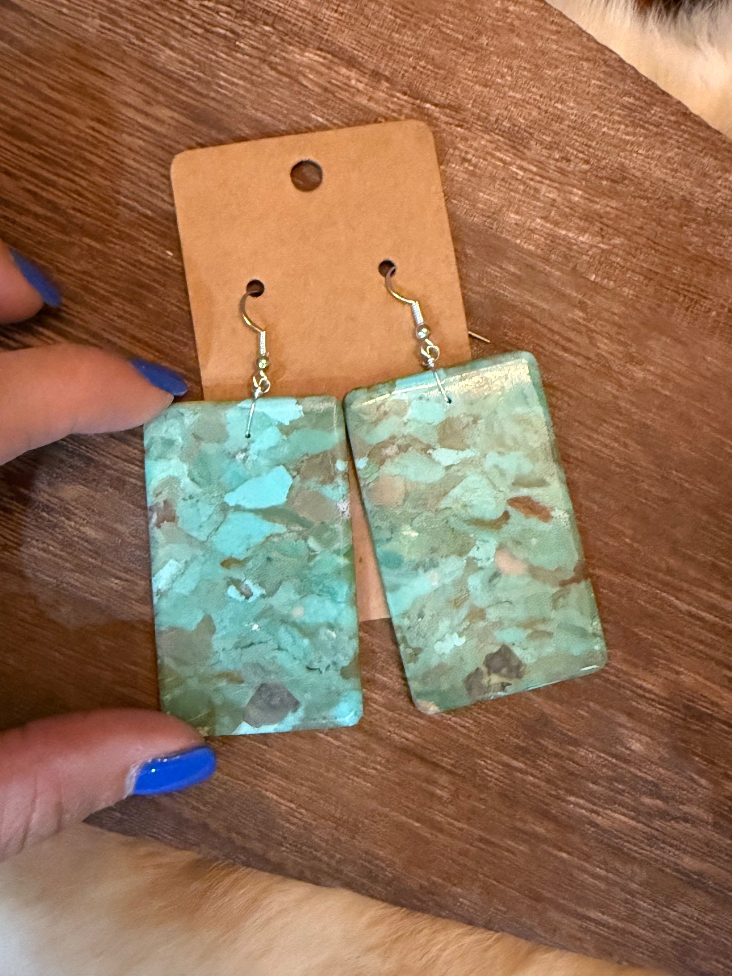 Large Kingman Slab Earring