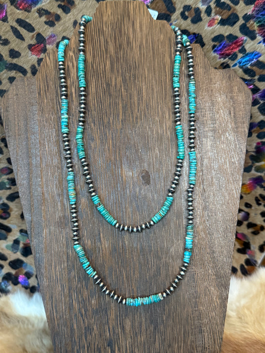 Kingman & Saucer Necklace- 18 inch