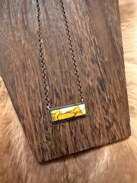 Honey Dahlia Bar Necklace