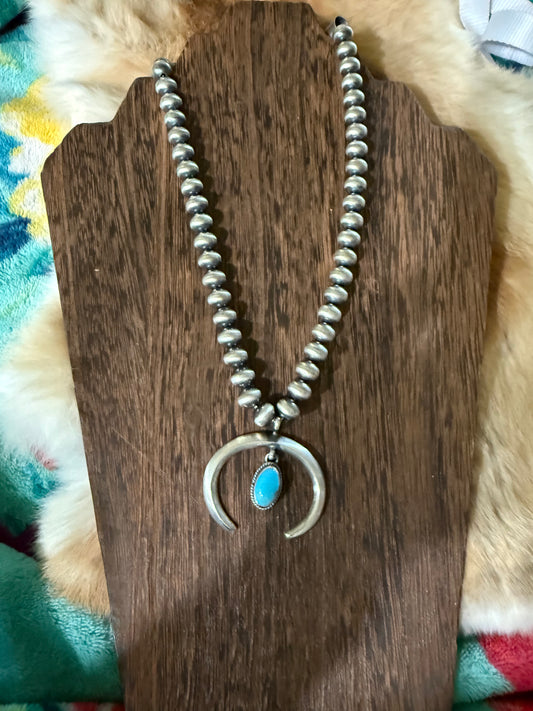 Kingman Turquoise Naja Necklace