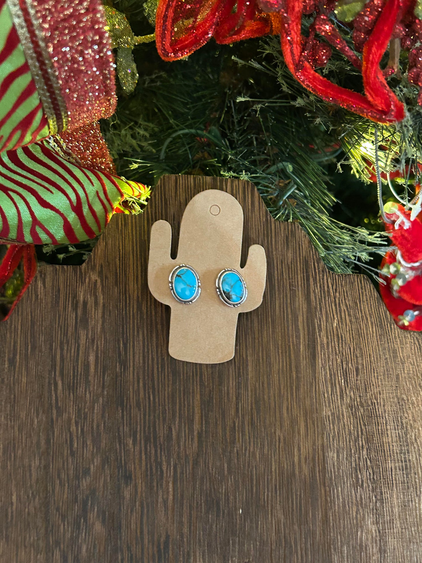 Turquoise Oval Studs